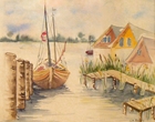 Fischerboot - Aquarell