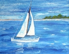 Segelschiff - Acryl auf Leinwand