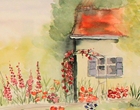 Gartenidylle - Aquarell