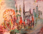 Wien mit Prater - Acryl