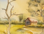 An der Günz - Aquarell