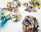 Hundebande - Acryl